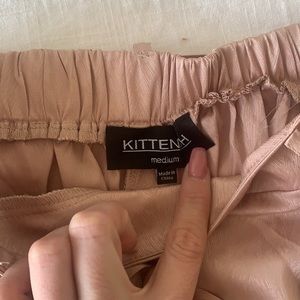 Kittenish satin pants sized medium